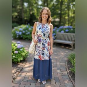 Peter Som Multicolor Map Print Dress